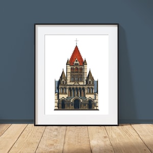 Trinity Church - Boston, Massachusetts - Architecture Art Print - Henry Hobson Richardson - Richardsonian Romanesque