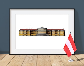 Schloss Schönbrunn - Vienna, Austria - Architecture Art Print