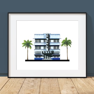 Colony Hotel - Miami Beach, Florida - Art Deco Miami Beach - South Beach Architecture Art Print