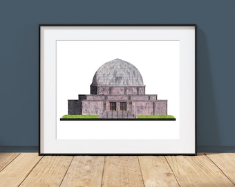 Adler Planetarium - Chicago, Illinois - Architektur Kunstdruck