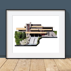 Fallingwater - Mill Run, Pennsylvania - Frank Lloyd Wright Architecture Art Print