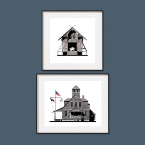 Chicamacomico Life-Saving Station - Rodanthe, North Carolina - Architecture Art Print
