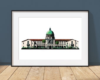 Pima County Courthouse - Tucson, Arizona - Architecture Art Print