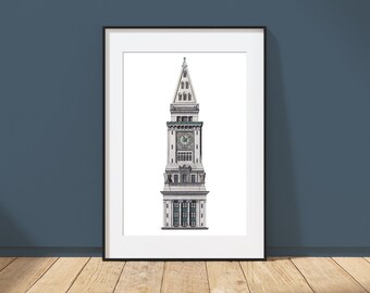 Custom House Tower - Boston, Massachusetts - Architecture Art Print