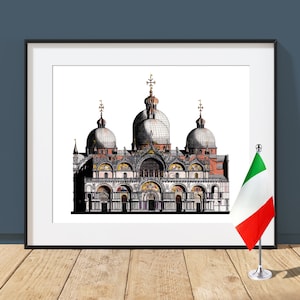 St. Mark&#39;s Basilica - Venice, Italy - Architecture Art Print - Basilica di San Marco, Venezia