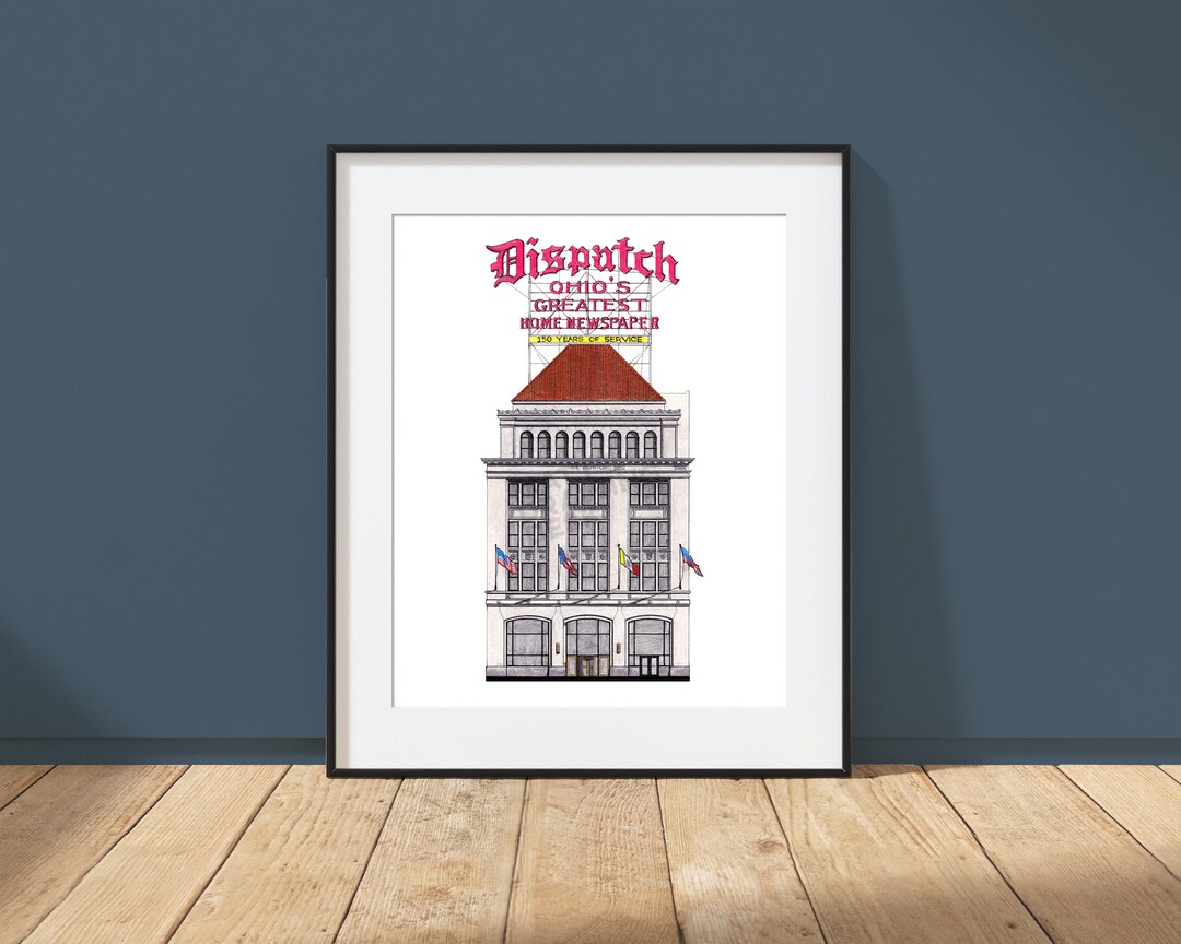 Columbus Dispatch Building - Columbus, Ohio - Architecture Art Print - Etsy