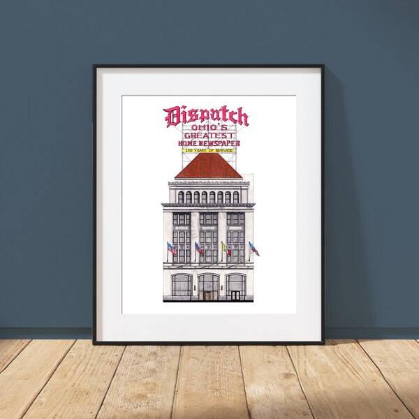 Columbus Dispatch Building - Columbus, Ohio - Architecture Art Print