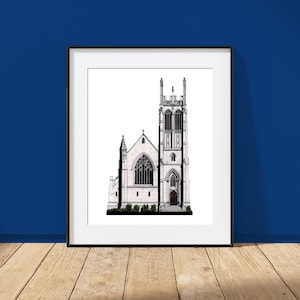 Case - Western - Reserve - University, Amasa Stone Chapel - Cleveland, Ohio - Architecture Art Print