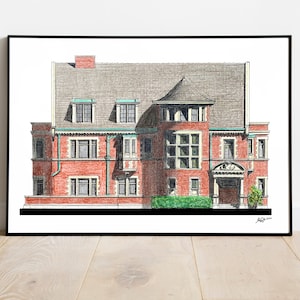 American Horror Story: Murder House // Rosenheim Mansion - Los Angeles, California - Architecture Art Print