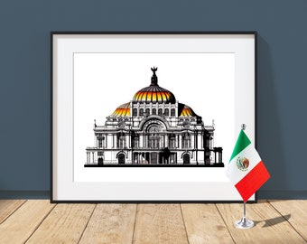 Palacio de Bellas Artes - Mexico City, Mexico - Architecture Art Print