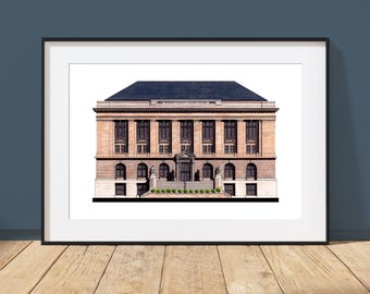 Summit County Courthouse - Akron, Ohio - Architecture Art Print