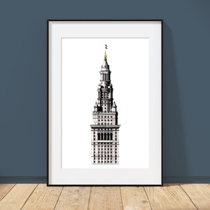Terminal Tower (Portrait) - Cleveland, Ohio - Architecture Art Print