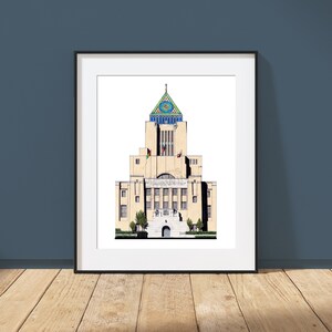 Los Angeles Central Library - Los Angeles, California - Architecture Art Print