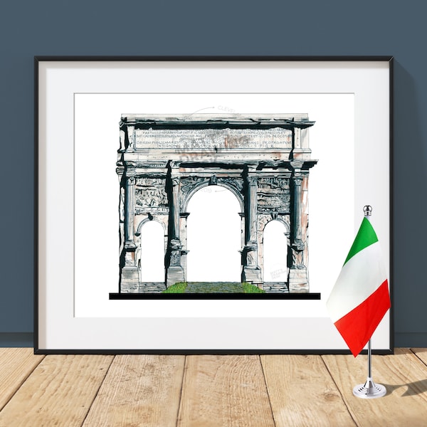 Arch of Septimius Severus, Roman Forum - Rome, Italy - Architecture Art Print - Rome