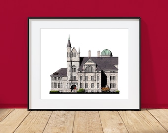 Oberlin - College, Peters Hall - Oberlin, OH - Architecture Art Print