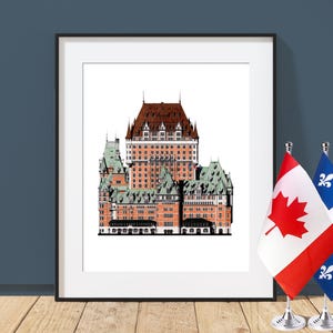 Château Frontenac - Quebec City, Québec - Architectural Art Print