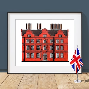 Kew Palace Dutch House - Richmond upon Thames, London, England, UK - Architecture Art Print