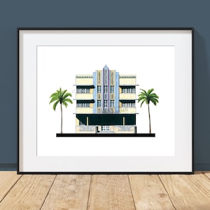 Marlin Hotel - Miami Beach, Florida - Art Deco Miami Beach - South Beach Architecture Art Print