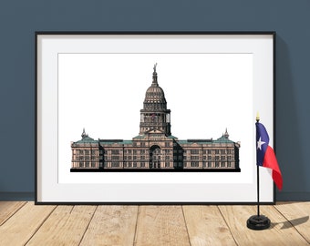 Texas State Capitol - Austin, Texas - Architecture Art Print