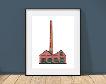 Battery Park Powerhouse - Cleveland, Ohio - Architecture Art Print - Detroit-Shoreway