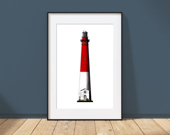 Barnegat Light - Barnegat Lighthouse, New Jersey - Architecture Art Print