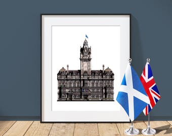 Balmoral Hotel - Edinburgh, Scotland, UK - Architecture Art Print