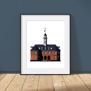 The Capitol Building - Williamsburg, Virginia - Architecture Art Print - Colonial Williamsburg