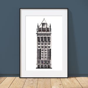 University Club of Chicago - Chicago, Illinois - Arkitekturkonsttryck