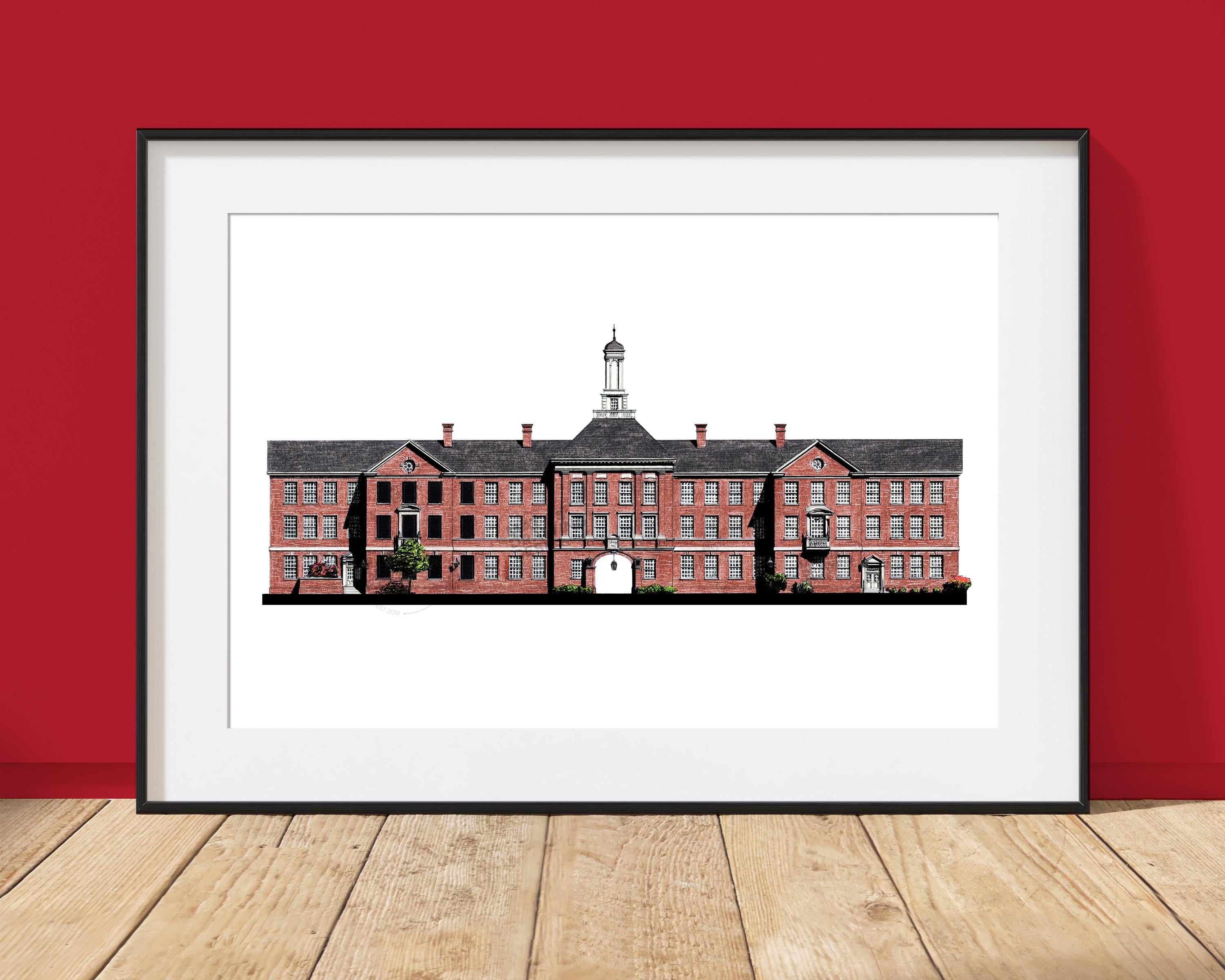 Miami - University, Upham Hall - Oxford, Ohio - Architecture Art Print