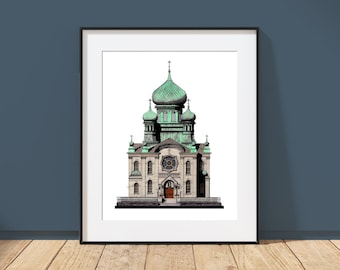 St. Theodosius Orthodox Cathedral - Cleveland, Ohio - Architecture Art Print - Tremont
