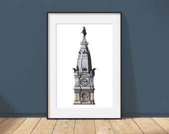 Philadelphia City Hall - Philadelphia, Pennsylvania - Architecture Art Print