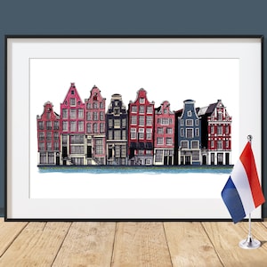 The Dancing Houses - Amsterdam, Netherlands - Architecture Art Print
