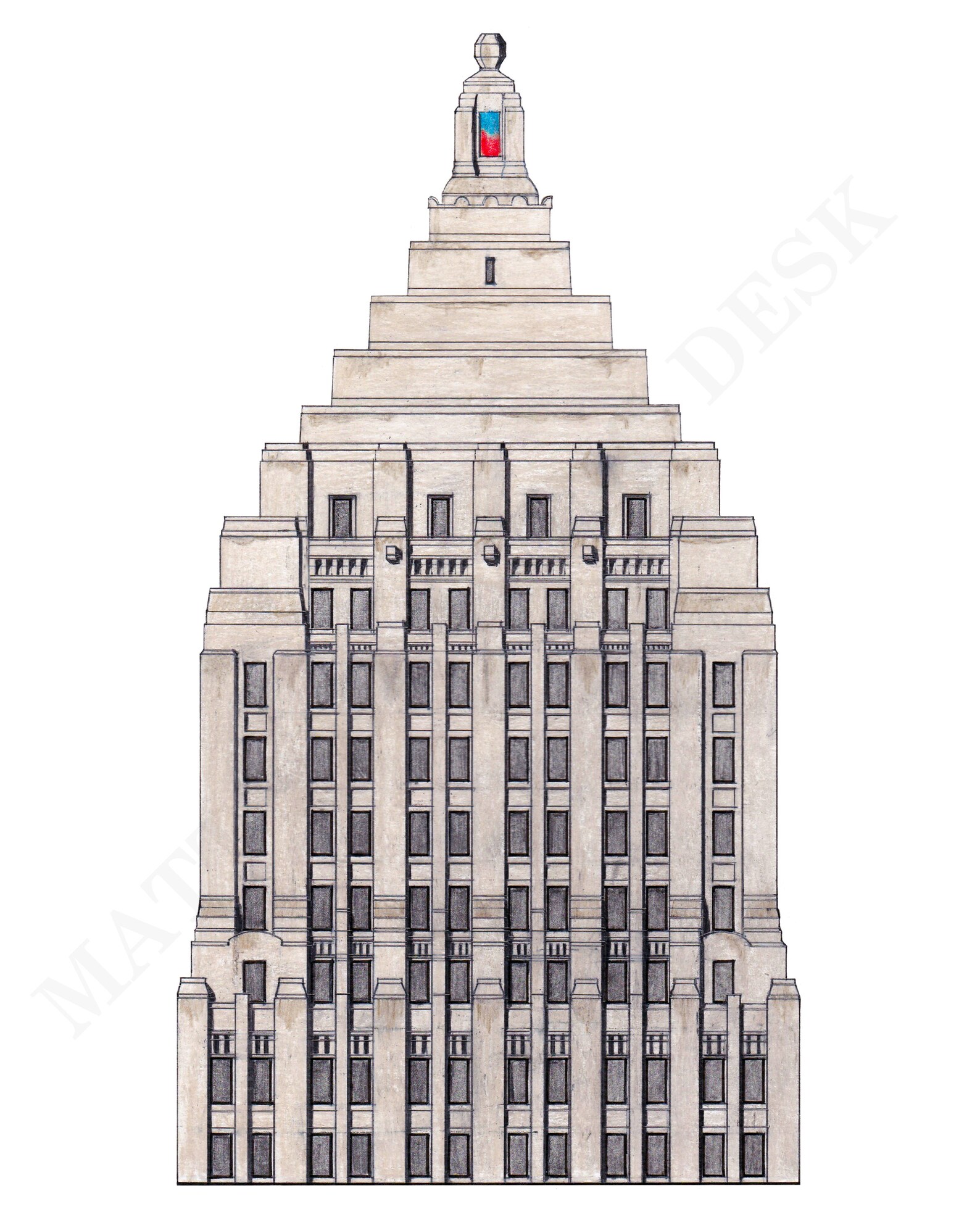 Art Deco Towers Gulf Building Pittsburgh Etsy