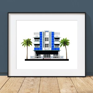 Gabriel (Imperial) Hotel - Miami Beach, Florida - Art Deco Miami Beach - South Beach Architecture Art Print