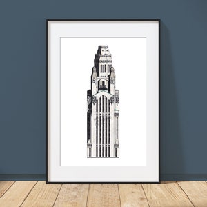 Leveque Tower - Columbus, Ohio - Architecture Art Print