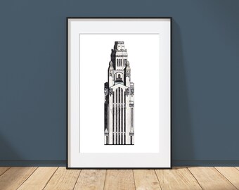 Leveque Tower - Columbus, Ohio - Architecture Art Print