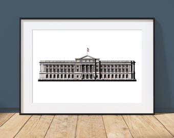 Cuyahoga County Courthouse - Cleveland, Ohio - Architecture Art Print