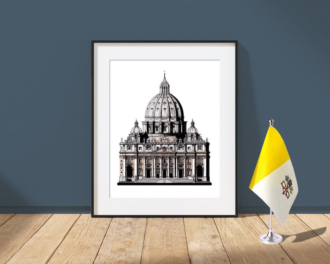 St. Peter's Basilica - Vatican City - Architecture Art Print - Basilica ...