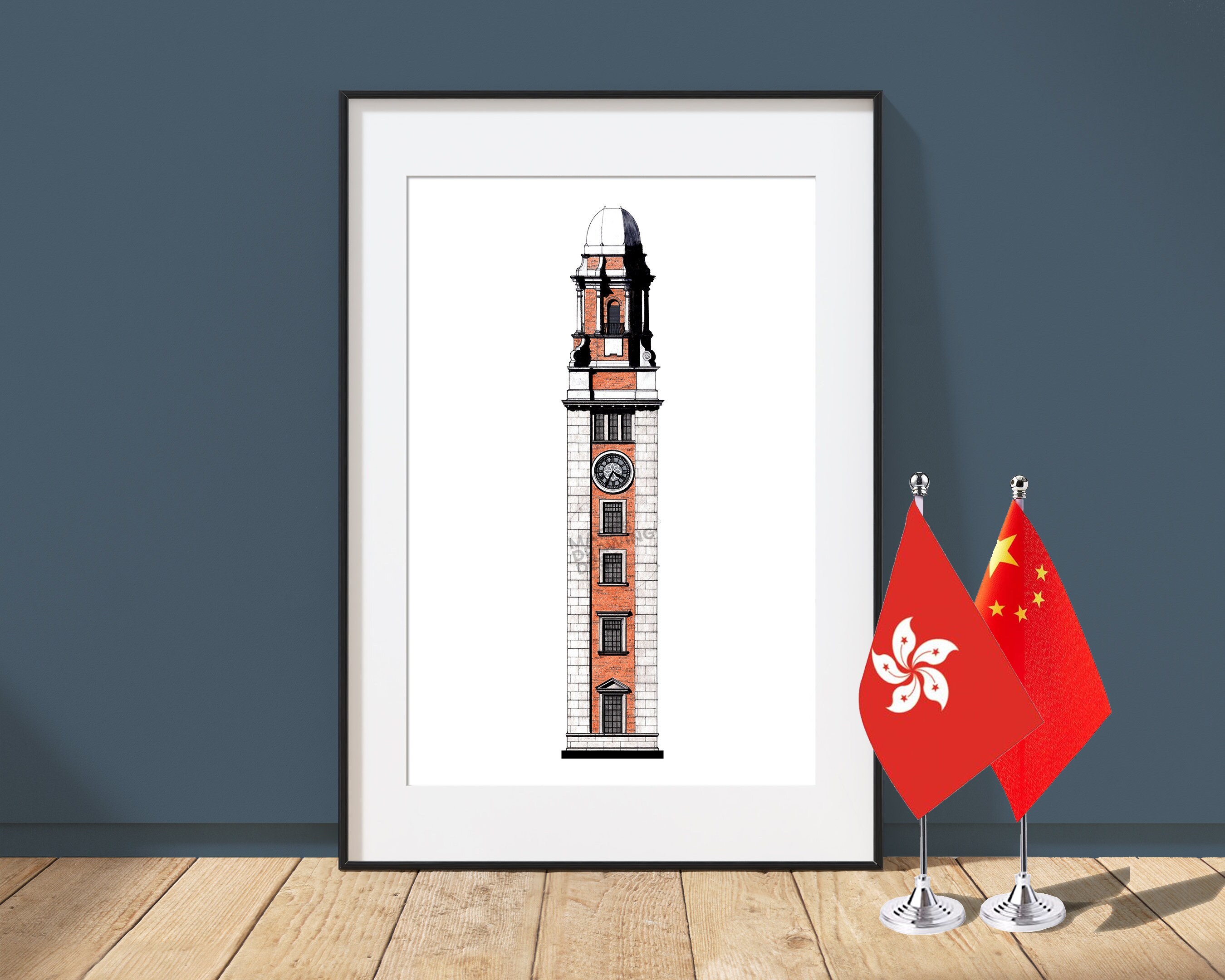 三嶋くろね 版画「ON THE CLOCK YOWER」 三嶋くろね 版画「ON THE