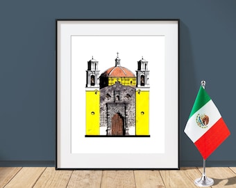 La Conchita (Church of the Immaculate Conception) - Coyoacán, Mexico City, Mexico - Architecture Art Print