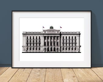 Mahoning County Courthouse - Youngstown, Ohio - Architecture Art Print