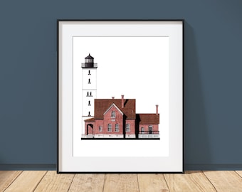 Presque Isle Light - Erie, Pennsylvania - Architecture Art Print