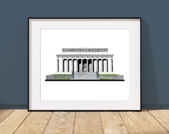 Lincoln Memorial - Washington, DC - Architecture Art Print