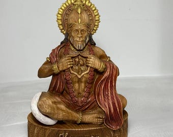 Hanuman statue Hanuman idol Indian gods lord hanuman Hindu god Indian mythology Monkey god Hindu art Hindu god statue Wood carved statue