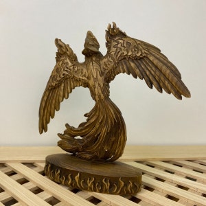 Phoenix statue Greek statue Phoenix sculpture Phoenix art Phoenix figurine Phoenix decor Phoenix wood carving Phoenix bird Greek mythology