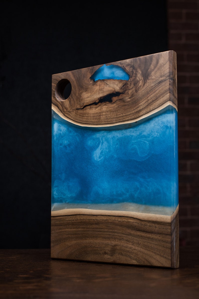 Extraordinary Water Chopping Board Epoxy Resin Design Serving Etsy