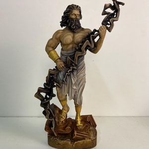 Zeus statue Greek statue Ancient greece Greek sculpture Greek goddes Greek mythology Zeus sculpture Greek décor Greece art Roman statue Zeus