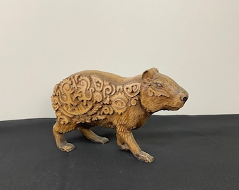 Capybara Capybara art Wooden capybara Capybara figurine Capybara gift Capybara carving Capybara gift Animal totem Cute capybara Animalstatue