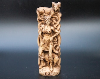 Freya Statue Norse Goddess Figurine Scandinavian Gods Wooden Sculpture Altar Art Souvenir North Characters