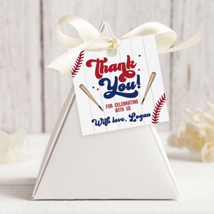 Rookie of the Year First Birthday Favor Tag Template I Baseball 1st Boy ...